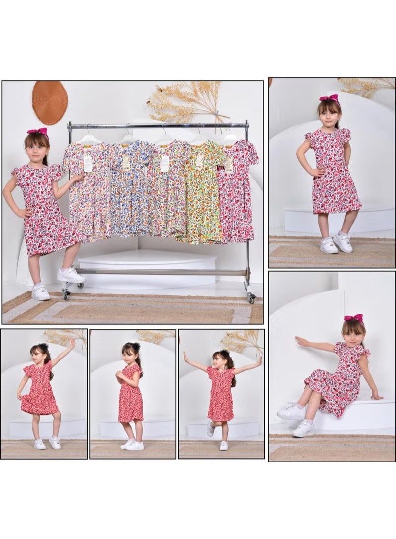 BDZ Deri Girls Colourful Short Sleeve Cotton Dress - Image 2